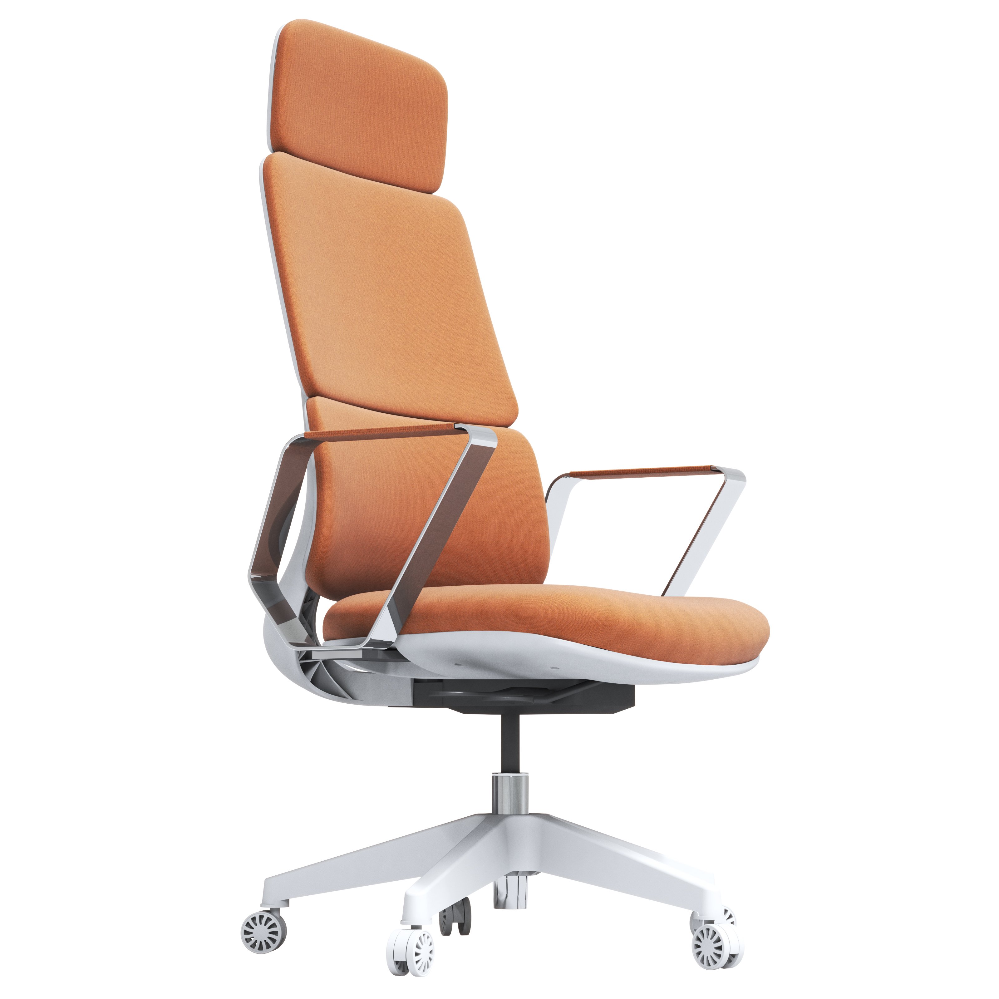 Boss Beyaz Plastik Gövdeli Krom Kollu Plastik Ayaklı Yönetici Koltukları