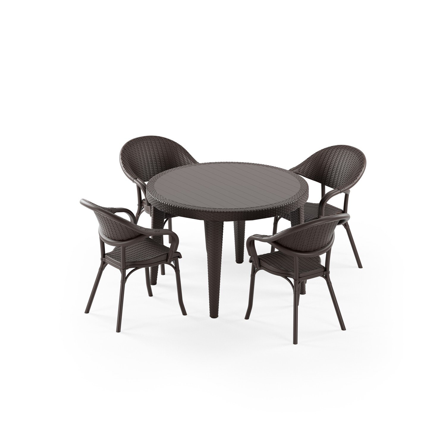 Osaka 110 ve Flash-R 4 Kişilik Rattan Masa Takımı