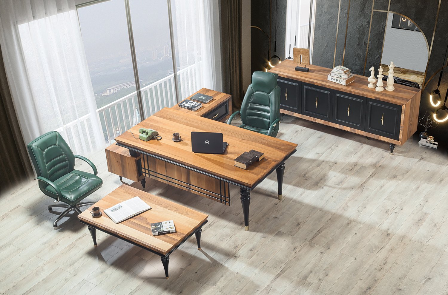 Pierra Vip Makam Takımı - Ahşap Cilalı