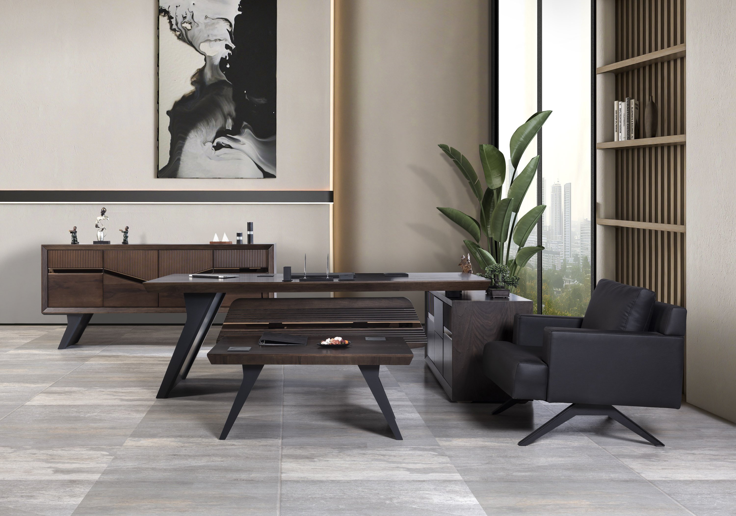 Arden Vip Makam Takımı - Ahşap Cilalı