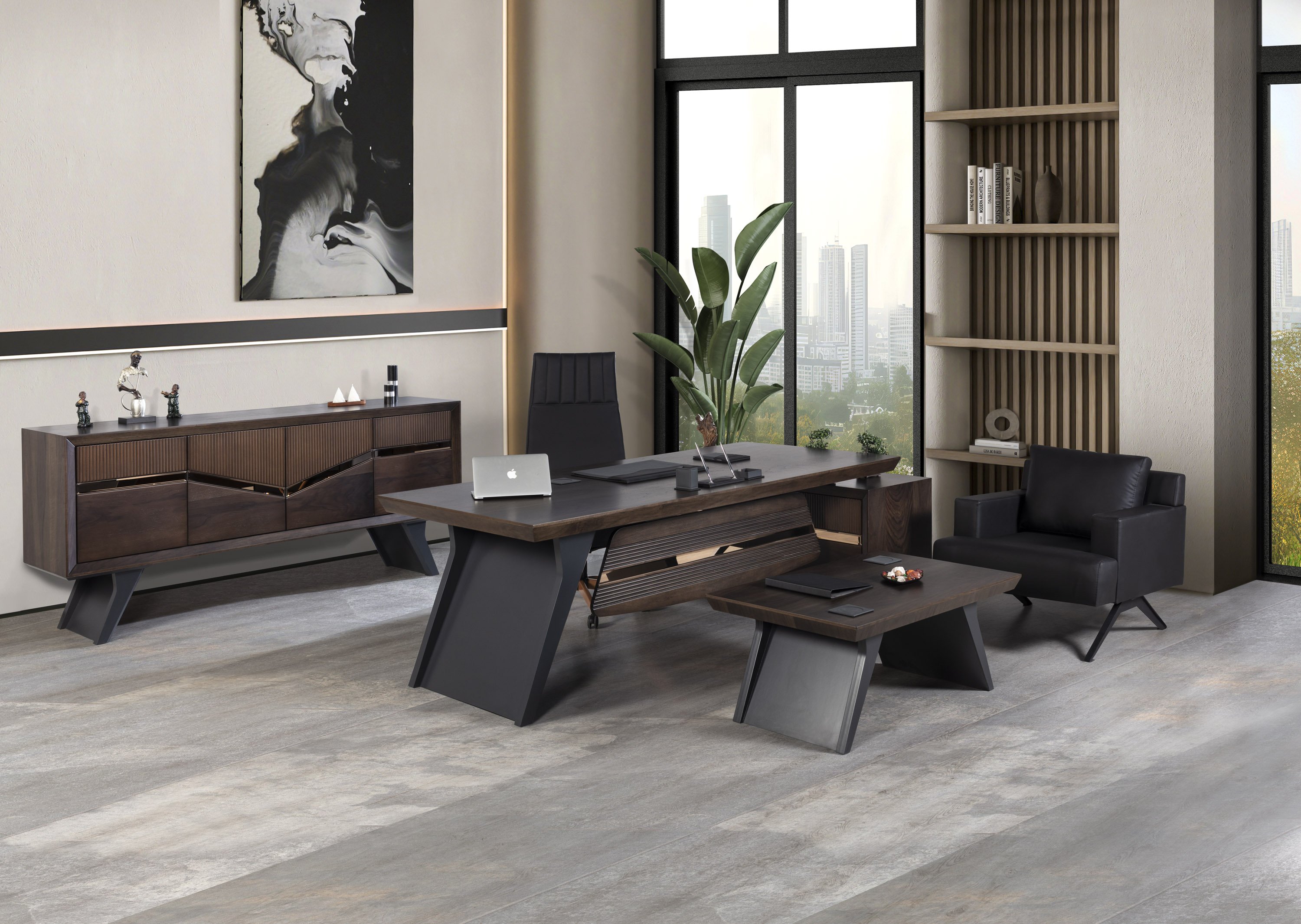 Arden Vip Makam Takımı - Ahşap Cilalı