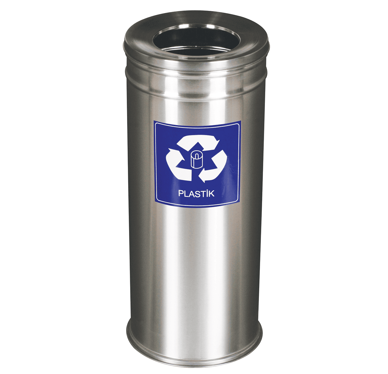 3’lü Paslanmaz Geri Dönüşüm Çöp Kovası