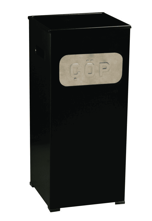 Kare Kumluklu Küllüklü Boyalı Çöp Kovası